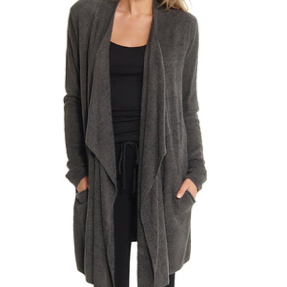 Barefoot Dreams Sweaters - Barefoot Dreams Cozychic Lite Island Wrap EUC